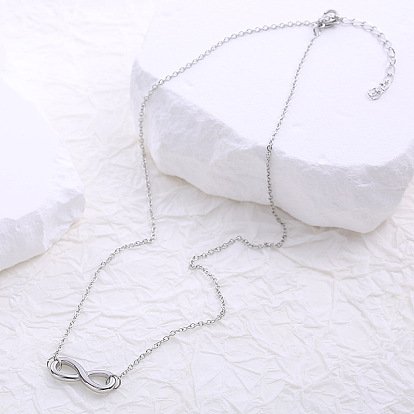 Ожерелья с подвеской бесконечность из нержавеющей стали для женщин