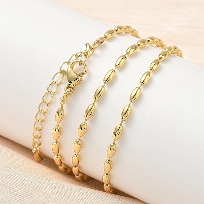 2.5мм латунные ожерелья из рисовых шариков, без кадмия и без свинца, долговечный, стойки покрытие