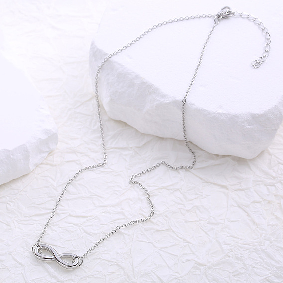 Ожерелья с подвеской бесконечность из нержавеющей стали для женщин