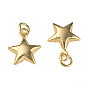 Brass Pendants, with Jump Rings, Nickel Free, Star