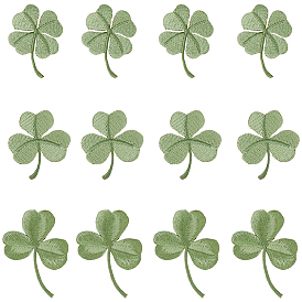 18 шт. 3 стили клевер компьютерная вышивка ткань приклеиваемые/пришиваемые аппликации, аппликации в виде птиц, аксессуары для костюма