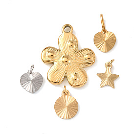 304 подвески из нержавеющей стали, с целью перехода в кольце, золотой / нержавеющая сталь цвета