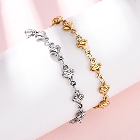 304 браслеты из нержавеющей стали сердце ссылка для женщин