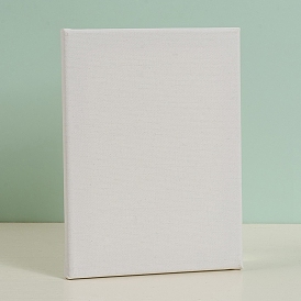 Bois de lin blanc apprêté encadré, pour peindre le dessin, rectangle