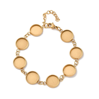 Ионное покрытие (ip) 304 изготовление браслетов из нержавеющей стали с круглым поддоном, без свинца, без кадмии и без никеля