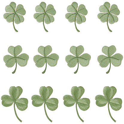 18 шт. 3 стили клевер компьютерная вышивка ткань приклеиваемые/пришиваемые аппликации, аппликации в виде птиц, аксессуары для костюма