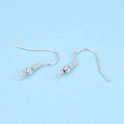 Crochets de boucles d'oreilles en fer, fil d'oreille, avec boucle horizontale, sans cadmium et sans nickel et sans plomb