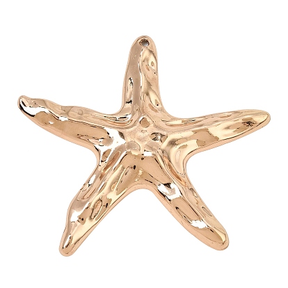 Alloy Big Pendants, Hammered Star Charms