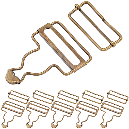 6Bags Adjustable Alloy Buckle, For Bib Pants