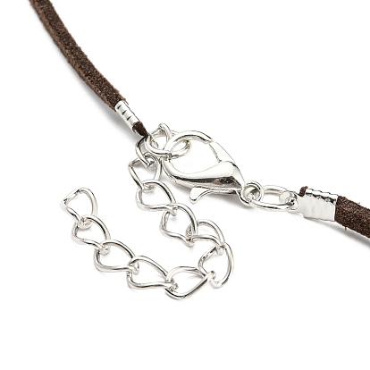Ожерелье с подвеской в форме сердца из сплава с вощеными шнурами