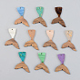 Resin & Walnut Wood Pendants, Mermaid Fishtail Shape