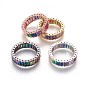 Cubic Zirconia Rings, with Brass Findings