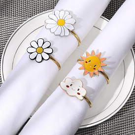 Western restaurant cute flower cartoon napkin buckle fashion napkin ring five-star hotel napkin ring table decoration