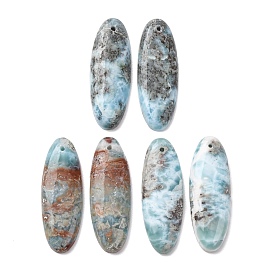 Натуральный Larimar подвески, овальные амулеты