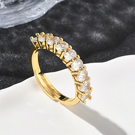 Латунные микро проложить пальцев кольца кубического циркония, долговечный, стойки покрытие, без свинца и без кадмия
