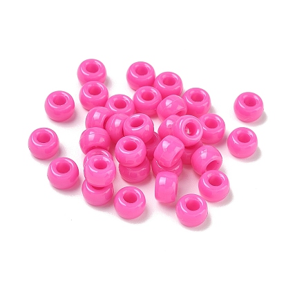 Opaque Plastic Beads, Barrel