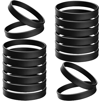 24Pcs Silicone Cord Bracelet Wristband