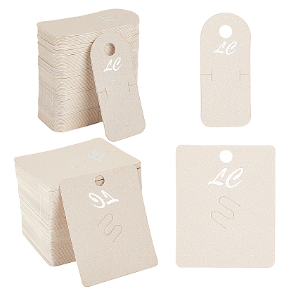 200 Pcs 2 Styles Paper Hair Clip & Brooch Display Card Sets