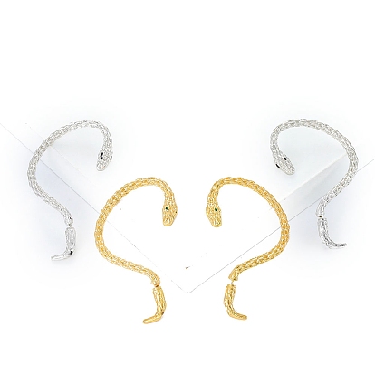 Серьги-каффы в виде змеи из сплава для девушек и женщин в подарок