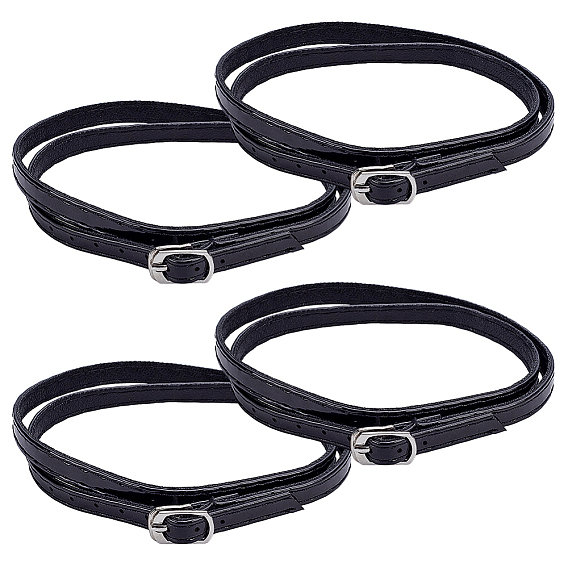 5 пары шнурков из искусственной кожи для обуви на высоком каблуке с защитой от распускания, обувные ленты, Сплав с застежкой