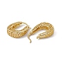 Brass Hoop Earrings for Women, Rack Plating, Long-Lasting Plated, Lead Free & Cadmium Free, Hollow U Shaped