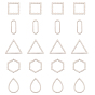 201 Stainless Steel Linking Rings, Laser Cut, Mixed Shapes