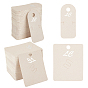 200 Pcs 2 Styles Paper Hair Clip & Brooch Display Card Sets
