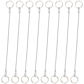 8шт. 304 кабель в оболочке из нержавеющей стали, тросовый замок для садовой мебели, велосипед и мотоцикл, с железным кольцом