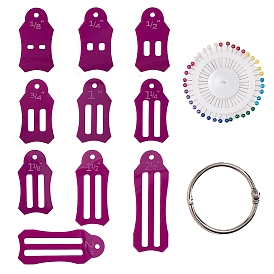 Gorgecraft Roll Sasher Tool Set, with Multi-Sizes Sasher, Quilting Pins and Storage Chain, for Folding Fabric and Biasing Strips