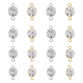 192 шт. 8 стили латунные прозрачные подвески с разъемом из кубического циркония, алмазная ссылка