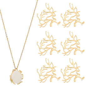 10Pcs Brass Pendants, Branch Shape Charms