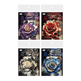 15Pcs 15 Style Waterproof PET Stickers Set, Decorative Stickers, Gothic Plant Book Series