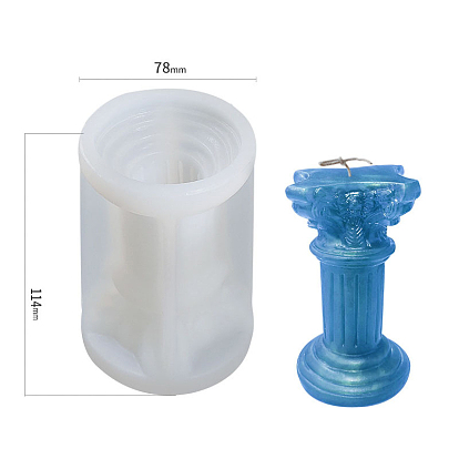 DIY Candle Silicone Molds, Resin Casting Molds, For UV Resin, Epoxy Resin Jewelry Making, Roman Style, Column