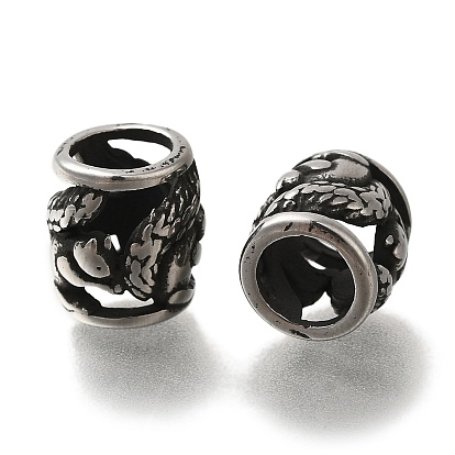 304 из нержавеющей стали европейские шарики, бусины с большим отверстием, колонка