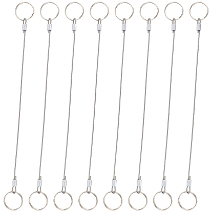 8шт. 304 кабель в оболочке из нержавеющей стали, тросовый замок для садовой мебели, велосипед и мотоцикл, с железным кольцом