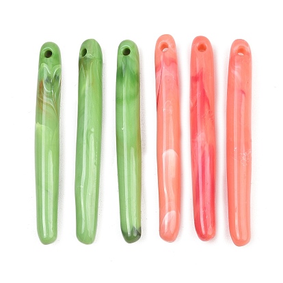 Непрозрачной акриловые большие подвески, палочные амулеты