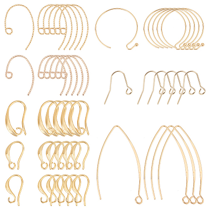 64шт 8 стиль латунные крючки для сережек