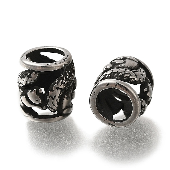 304 из нержавеющей стали европейские шарики, бусины с большим отверстием, колонка