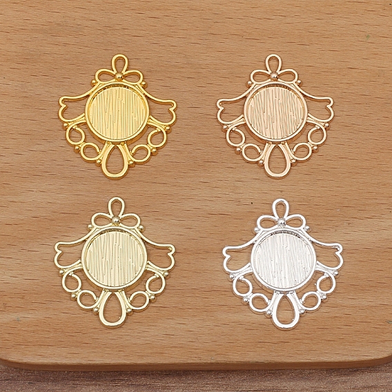 Сеттинги для кулона(кабошонов), сплав, цветок