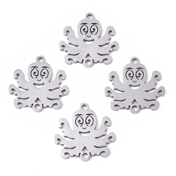 201 Stainless Steel Links Connectors, Laser Cut, Octopus