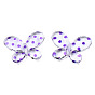 Transparent Acrylic Beads, Butterfly with Polka Dot Pattern