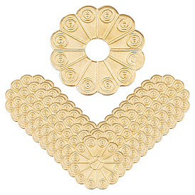 20шт. латунные цветочные шайбы, для ручек и ручек для коробок