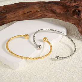 304 из нержавеющей стали манжеты браслеты, браслеты с крутящим моментом для женщин