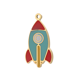 304 нержавеющей стальной эмали подвески, ракетный шарм, ионное покрытие (ip), долговечный, реальный 18 k позолоченный