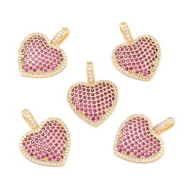 Кулоны из экологически чистой латуни с микропаве и кубическим цирконием, долговечный, без свинца, без кадмии и без никеля, реальный 18 k позолоченный