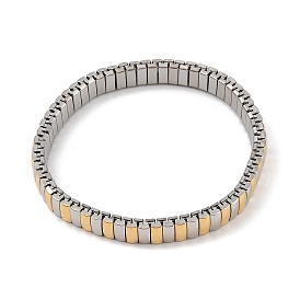 304 Stainless Steel Elastic Force Bangles, Golden & Stainless Steel Color for Women