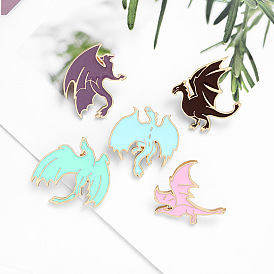 Fashionable Dragon Brooch with Creative Oil Drop Design and Colorful Badge, Perfect Accessory for Any Outfit.