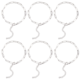 12шт. 304 браслеты из цепочек-скрепок из нержавеющей стали