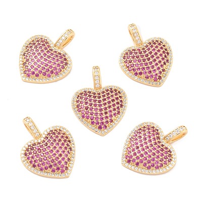 Кулоны из экологически чистой латуни с микропаве и кубическим цирконием, долговечный, без свинца, без кадмии и без никеля, реальный 18 k позолоченный