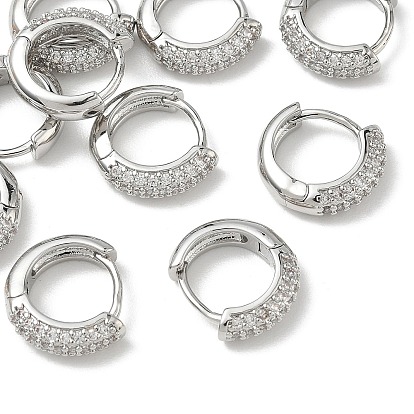 Серьги-кольца Shegrace из латуни с микропаве из кубического циркония, без кадмия и без свинца и без никеля